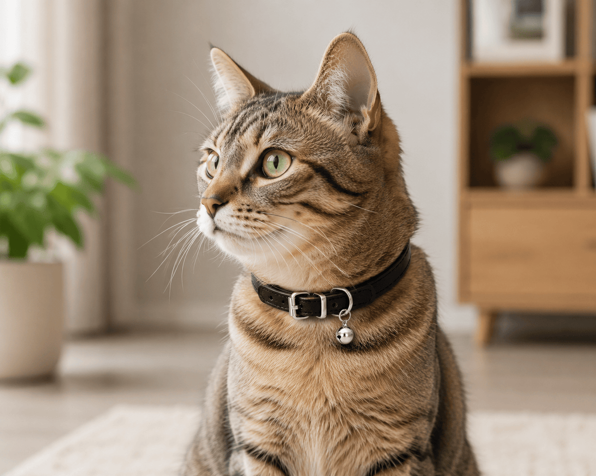 Collier Chat Cuir