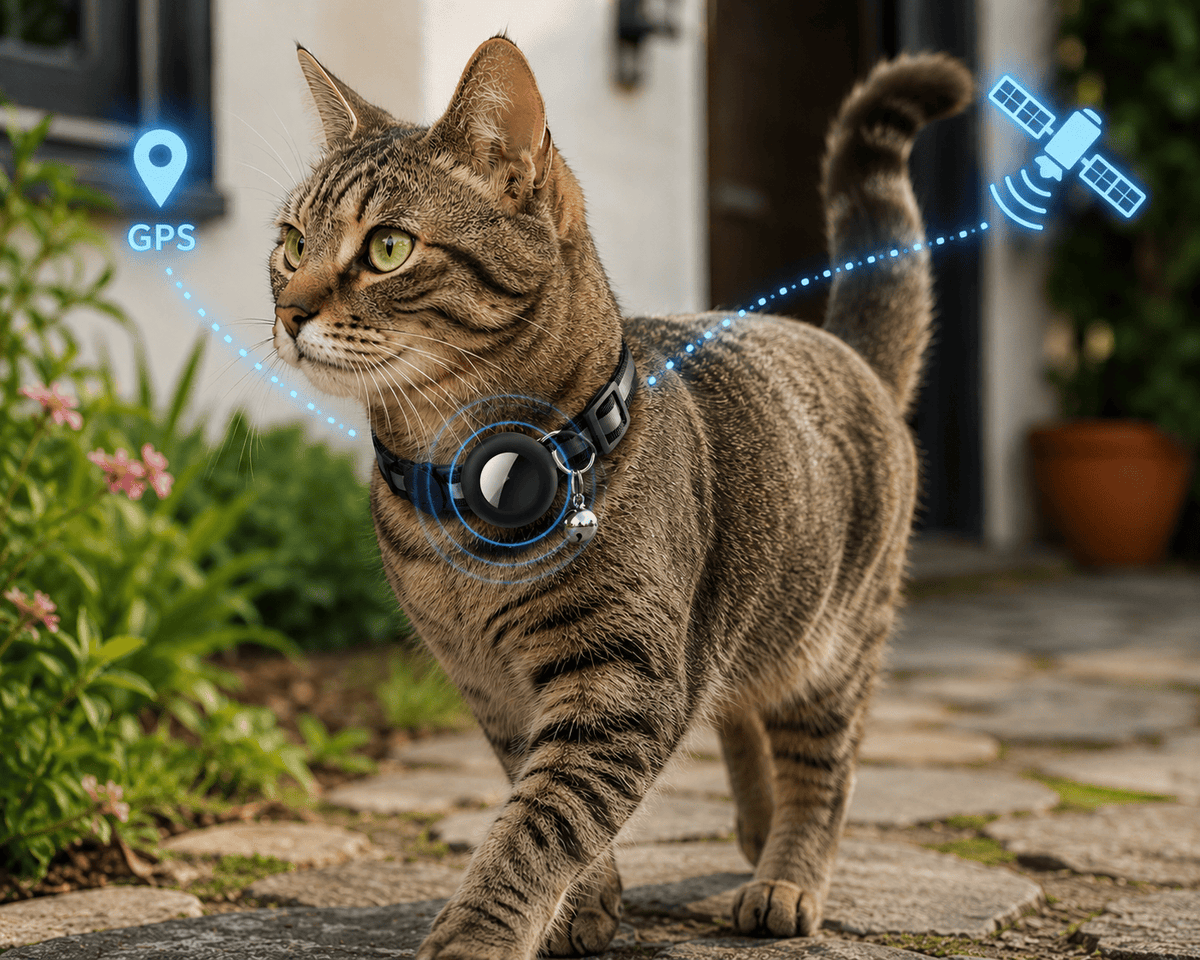 Collier Chat Air-Tag